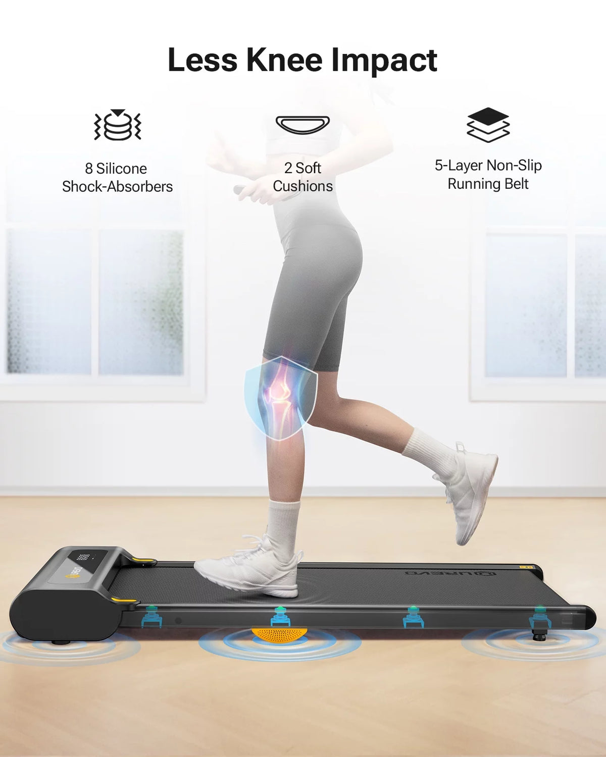 Under Desk Walking Pad Mini Treadmill 2.25HP 265 lb Capacity I5855