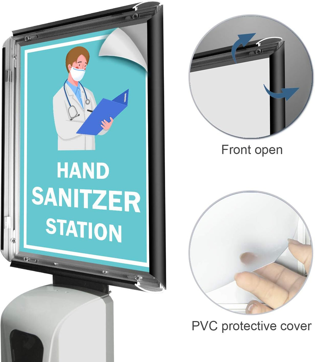 Automatic Hand Sanitizer Dispenser with Adjustable Stand, Sign Board, Refillable Bottle, Drip Catcher - 33oz V8710