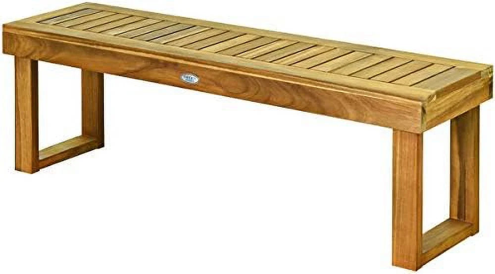 52 Inches Acacia Wood Backless Patio Bench Z3995