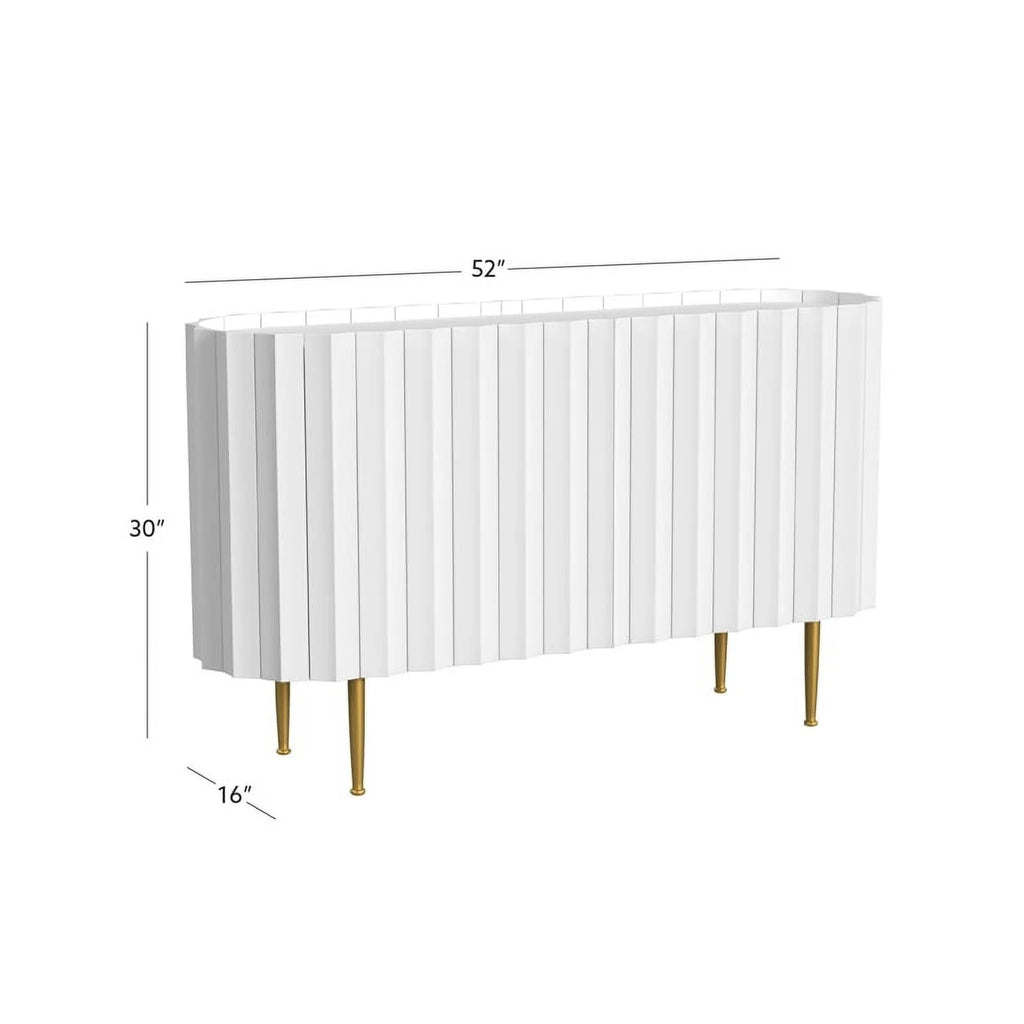 White Wood Two Door Console W7111