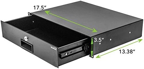 19 Inch Rack Mount Lockable Deep Drawer 2U Pack of 2 U66354