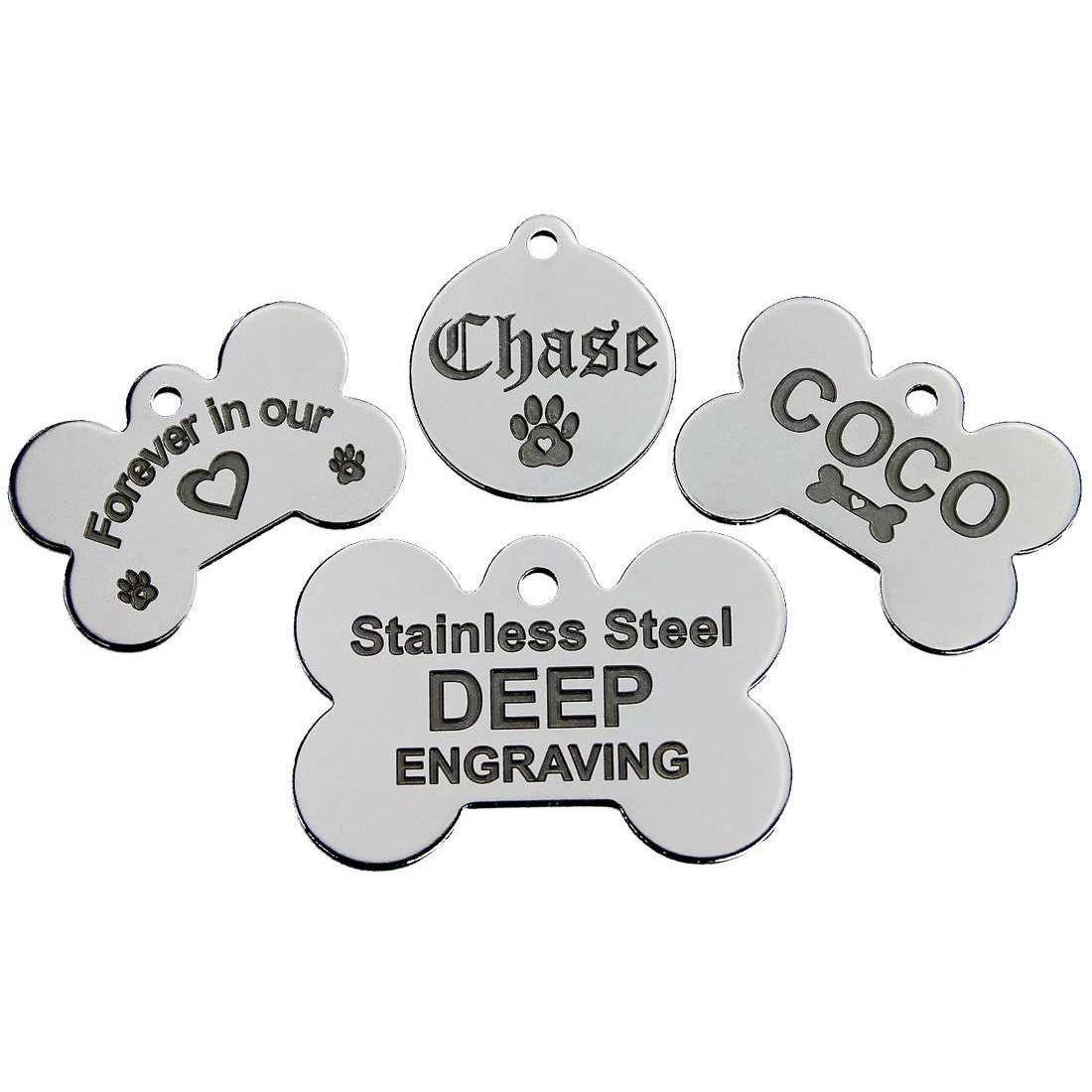 Stainless Steel Custom Deep Engraved Pet ID Tags E60700