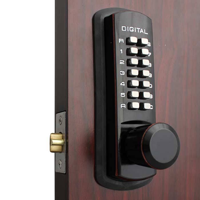Satin Chrome Mechanical Keyless Door Knob S194642