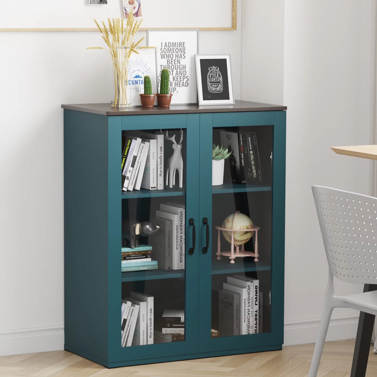 Storage Buffet Cabinet with Glass Doors H80688