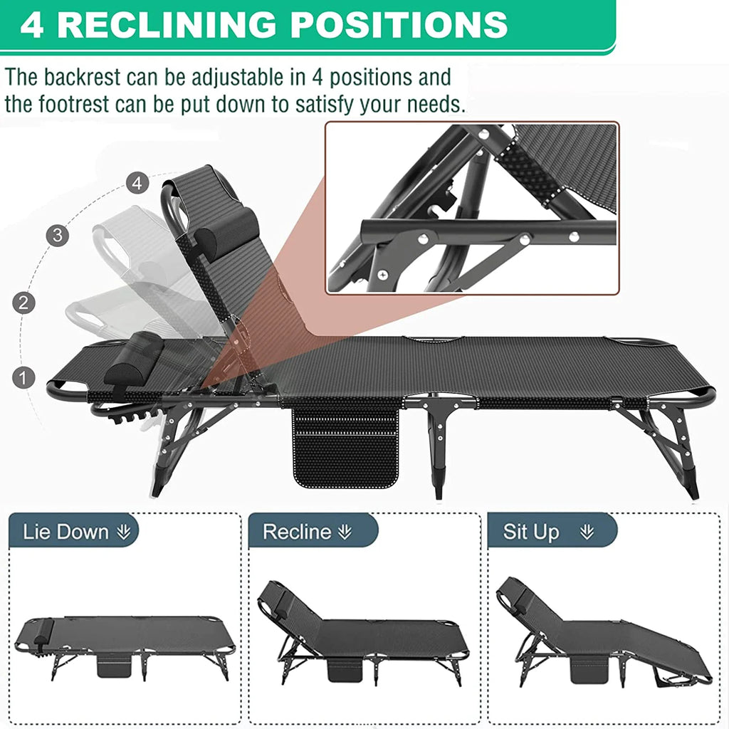 Folding Sleeping Cot with Mattress and Pillow H224064