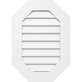 30x22W x 38x22H Vertical Elongated Octagon PVC Gable Vent O370320