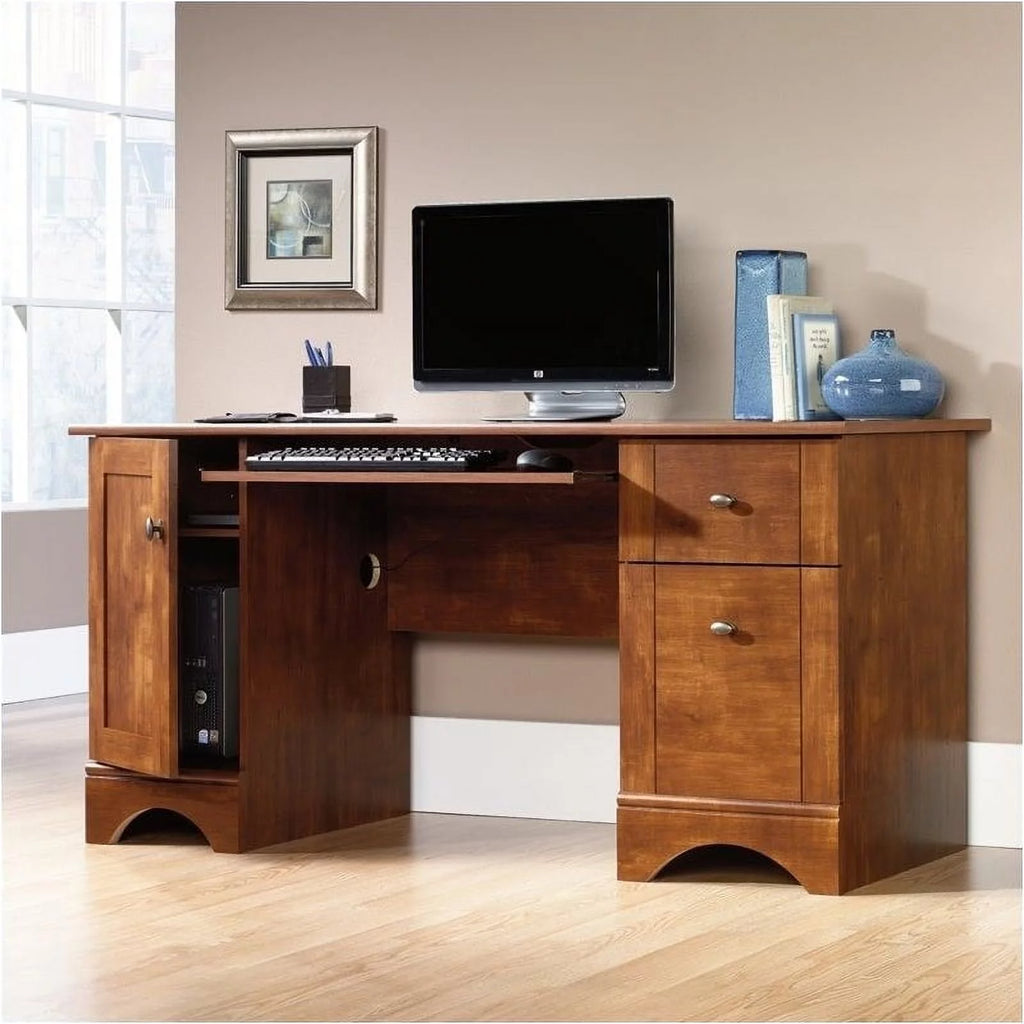 2 Door Wood Computer Desk in Brushed Maple A540184