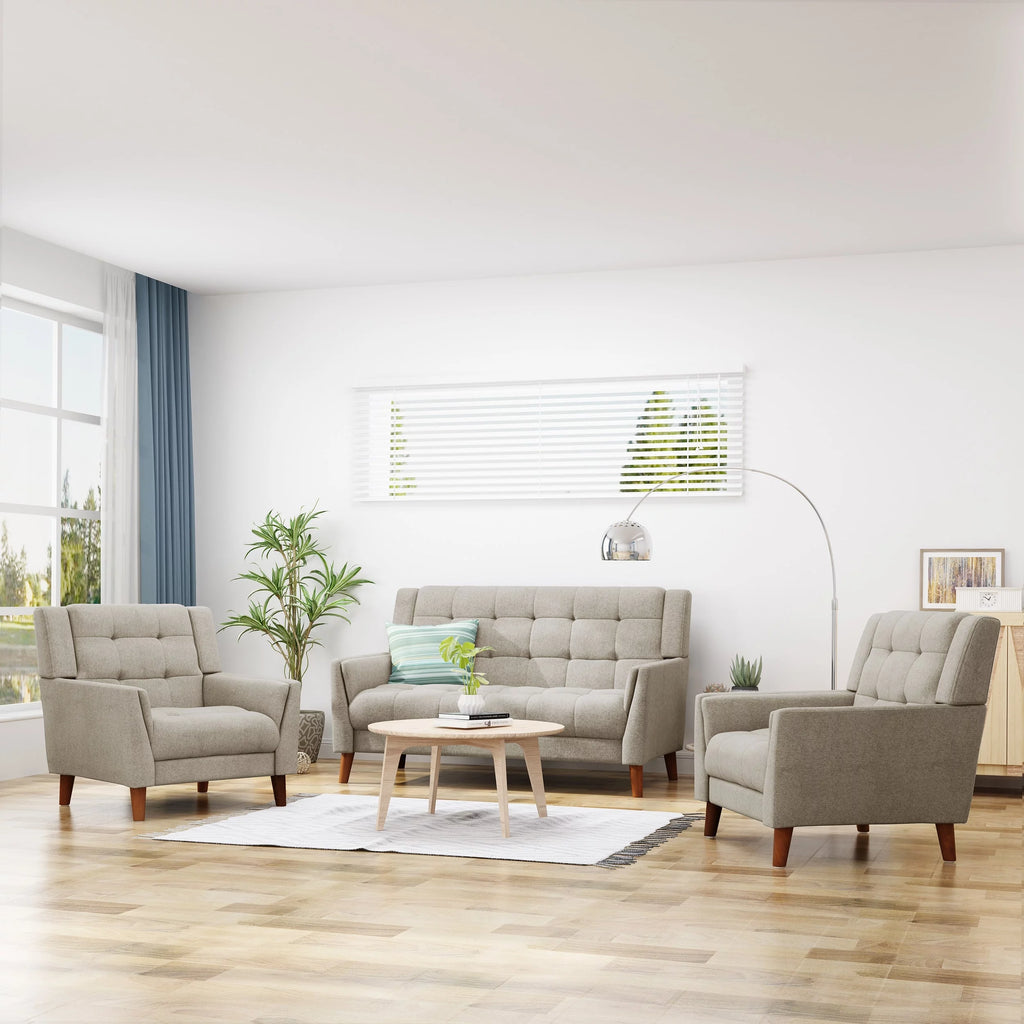 Fabric Arm Chair and Loveseat Set P720