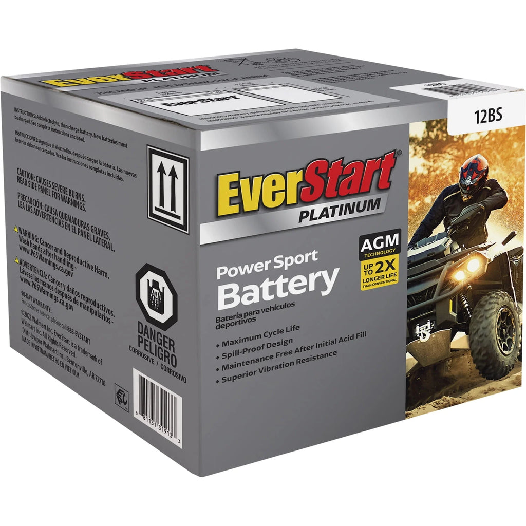 AGM PowerSport Battery Group Size 12BS 12 Volt 180 CCA Y909