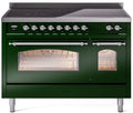 48 Induction Range with Electric Oven in Emerald Green S325