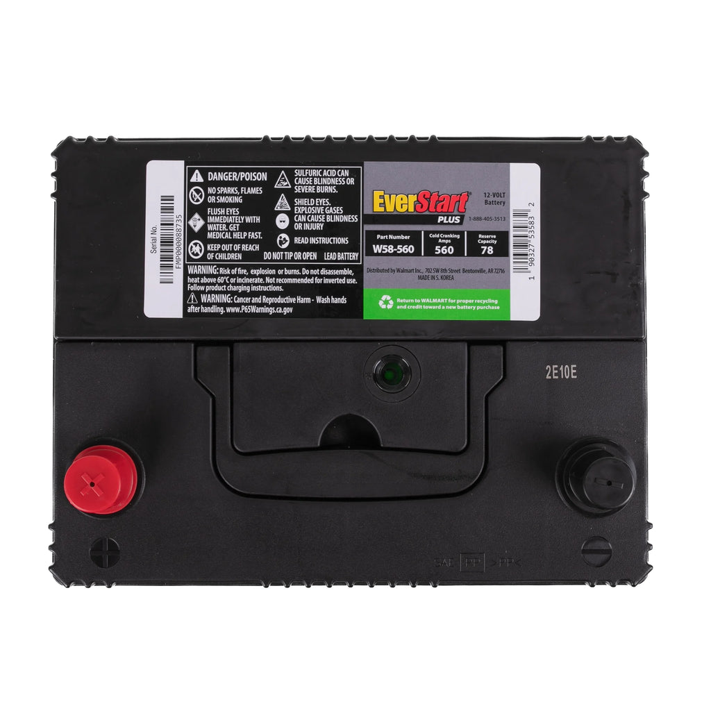 Lead Acid Automotive Battery Group Size 58 12 Volt 560 CCA W878