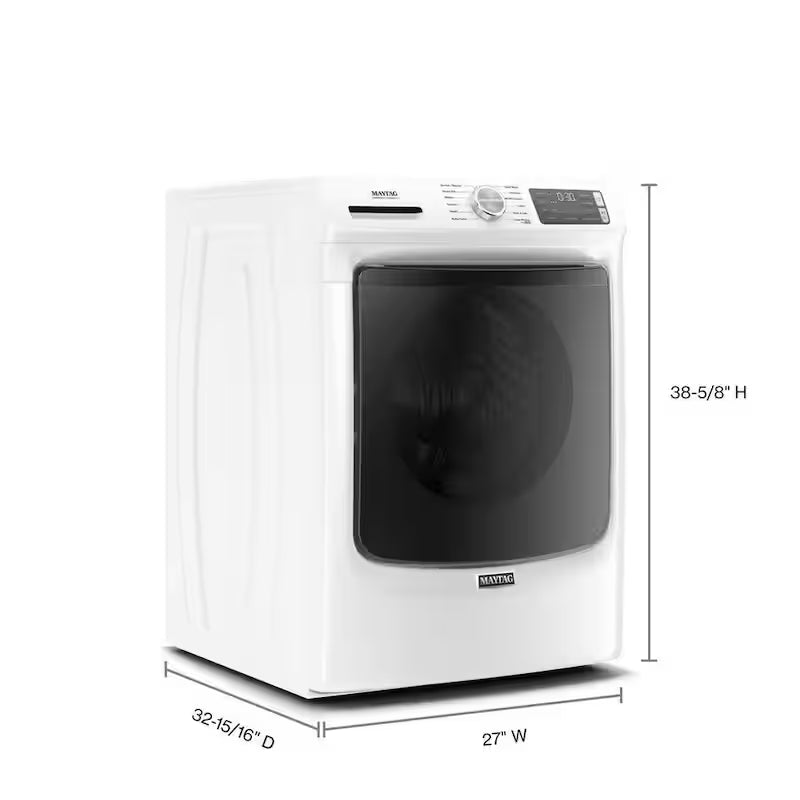White Front Load Washing Machine with Steam H2240