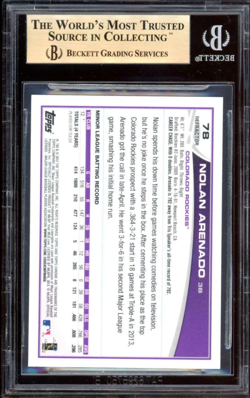 Rookie Card 2013 Topps Chrome Purple Refractors #78 E830