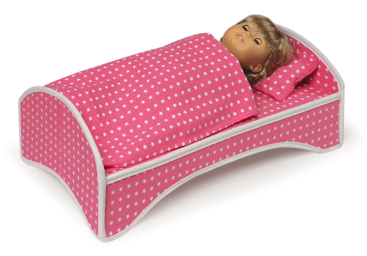 Pink Doll Travel Trolley and Carrier with Bed and Bedding O981744