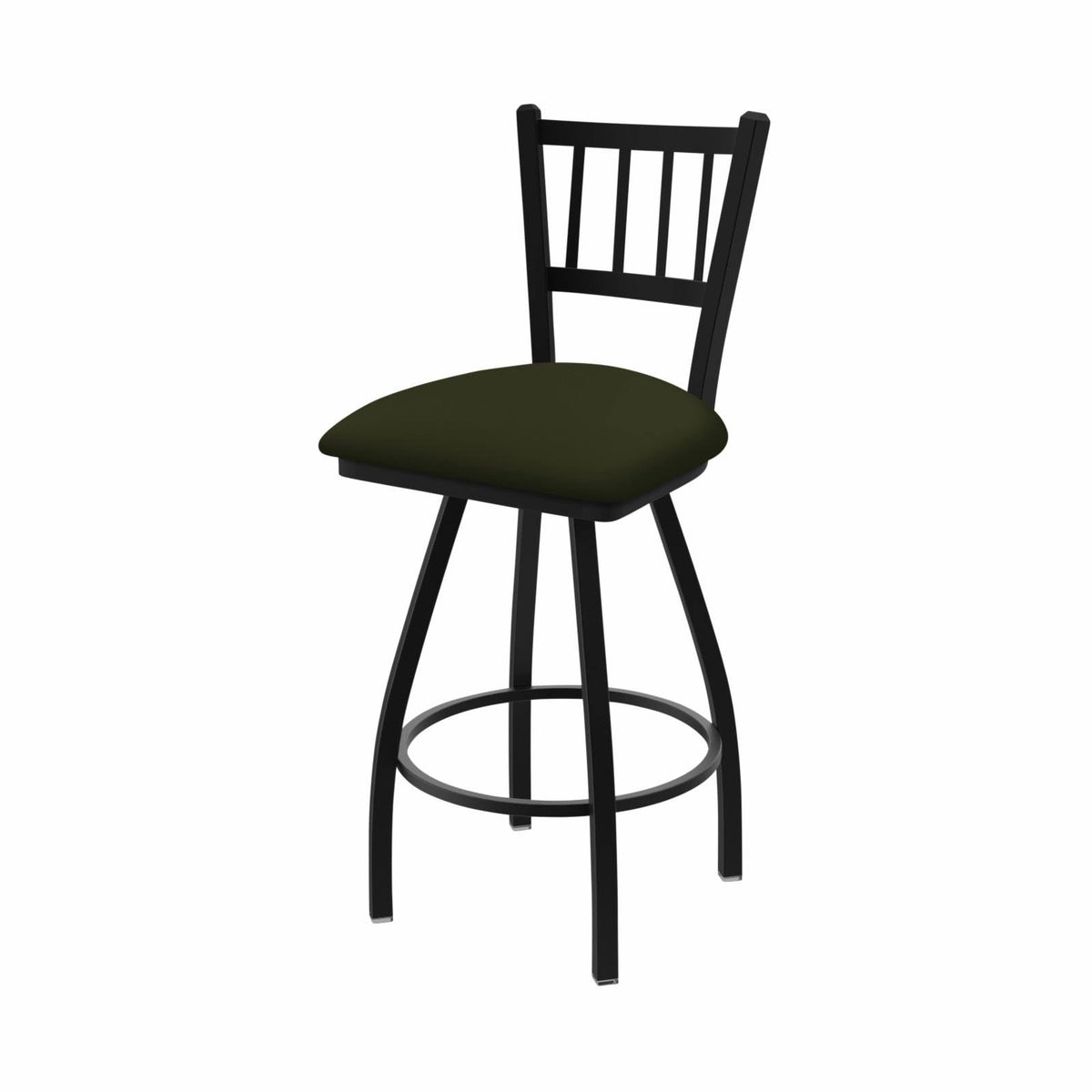 25x22 Swivel Counter Stool with Black Wrinkle Finish and Canter Pine Seat S201