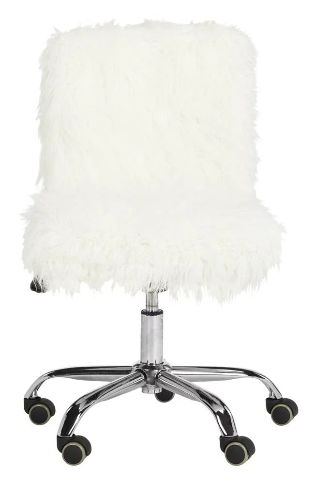 Faux Sheepskin Swivel Office Chair F49496