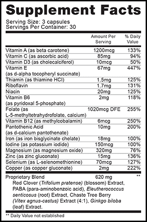 Female Fertility Supplements 3 Month Supply F82908