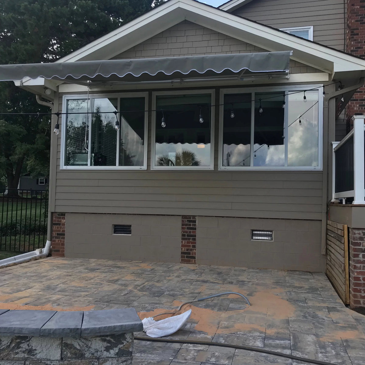 Retractable Patio 13' x 10' Awning Canopy, Gray F451
