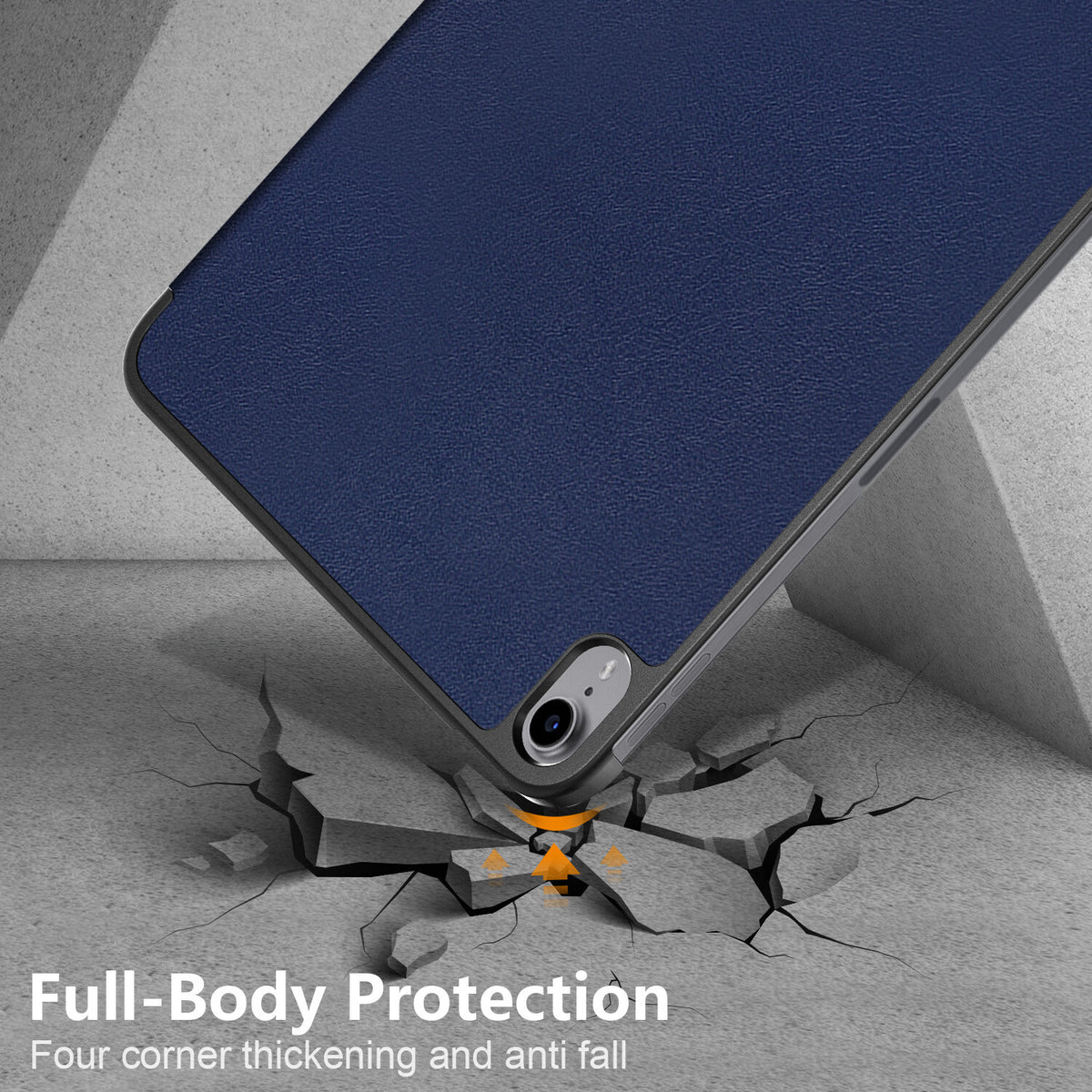 Darkblue Tri-fold Stand Case for iPad 10.9" 2022 S43512