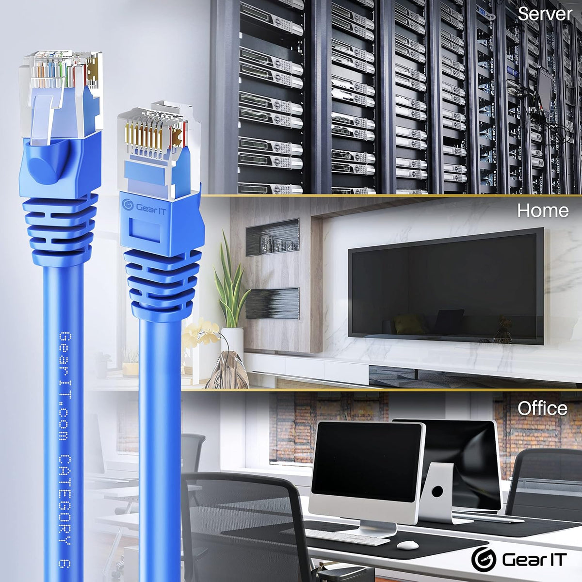 Cat 6 Ethernet Cable 5 ft (24-Pack) Blue C8302