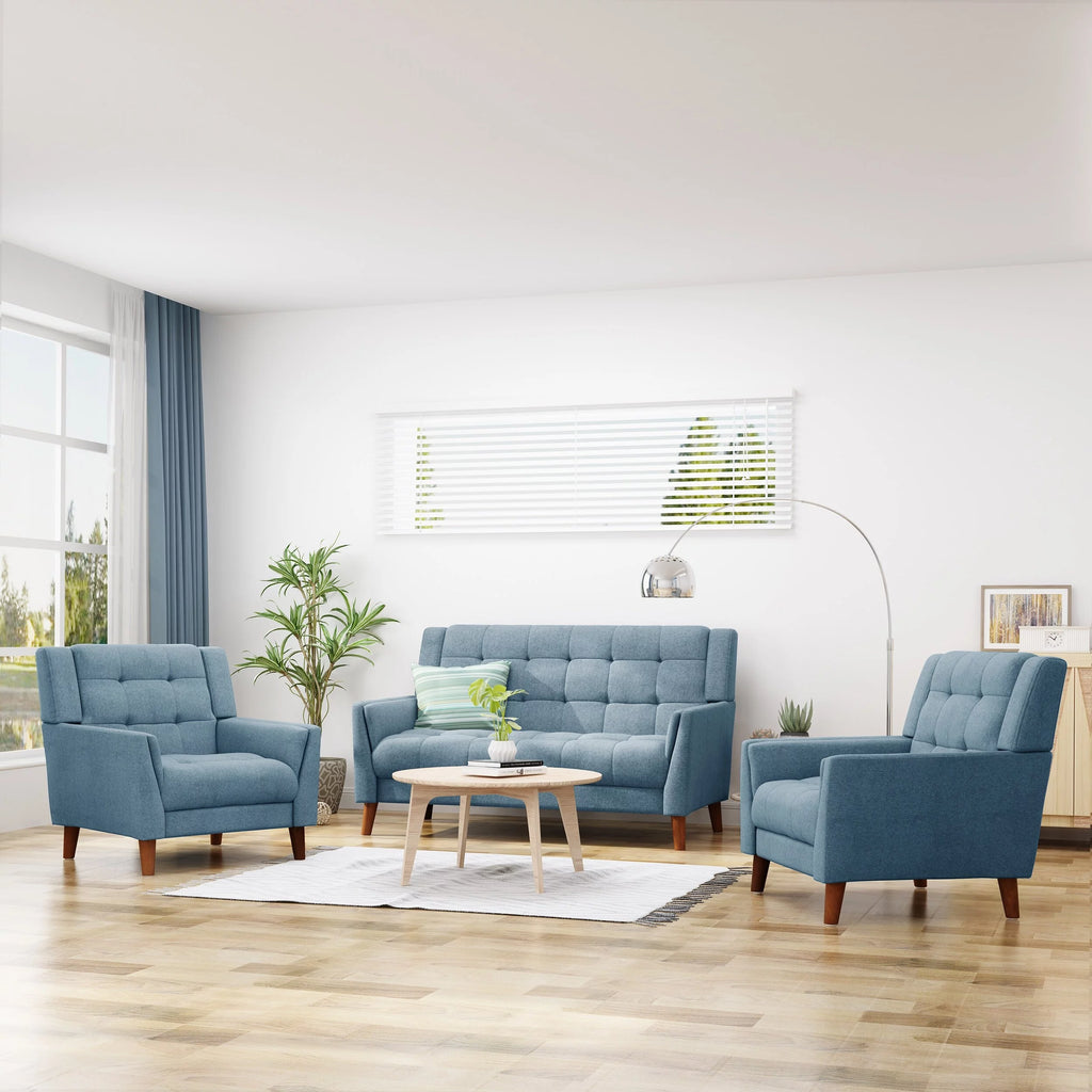 Fabric Arm Chair and Loveseat Set P720