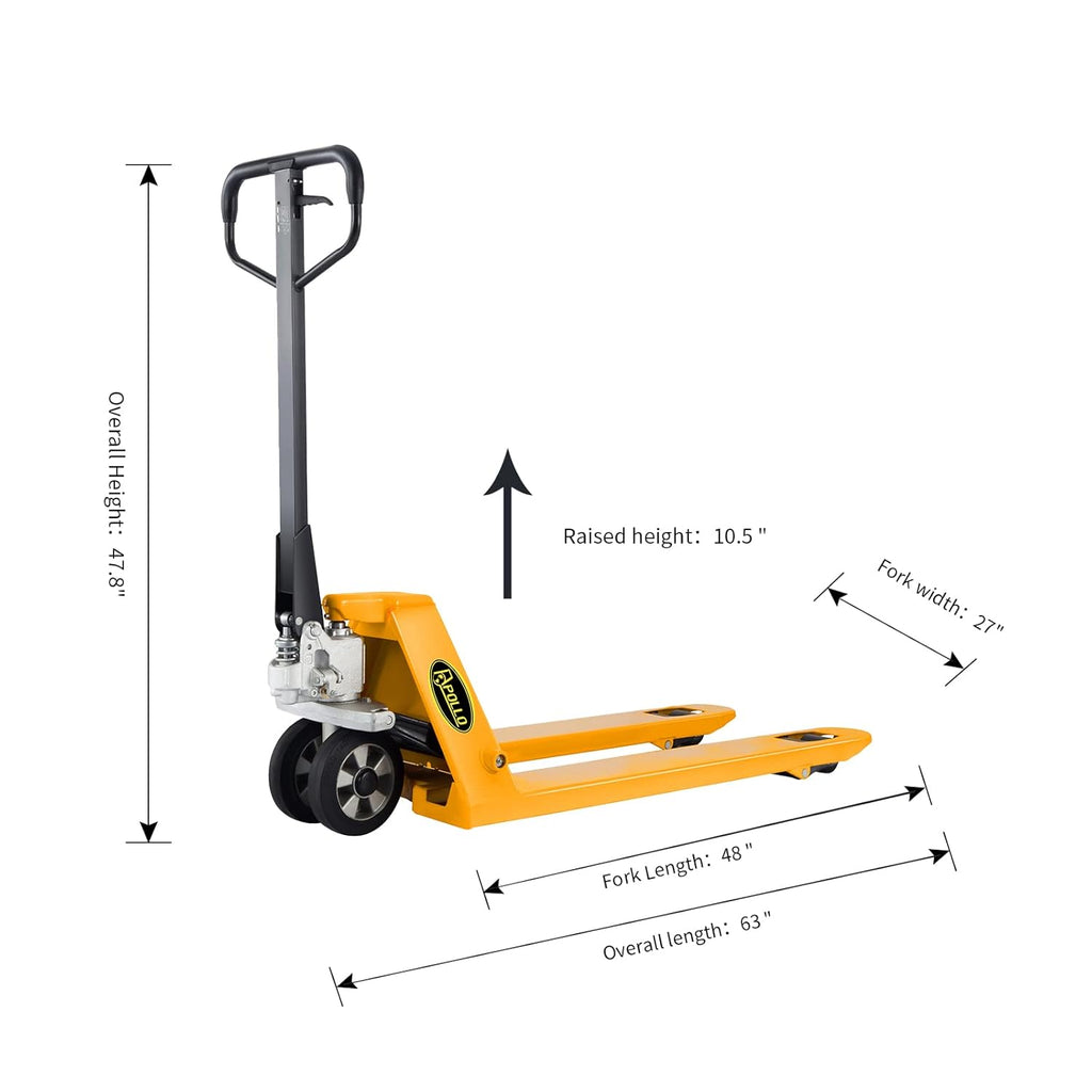 Heavy Duty Pallet Jack Truck 7700lbs Capacity 48 L×27 W D401862