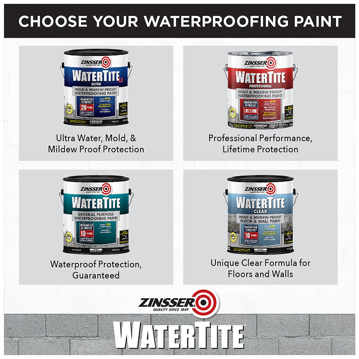 White Waterproofing Paint, 1 gallon, 2 Pack G839