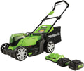 48V 17 Battery-Powered Push Lawn Mower with 2 x 24V 4Ah Batteries F46345