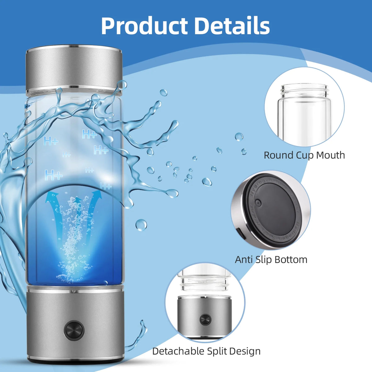 Hydrogen Water Generator Bottle with SPE PEM Technology Q9184