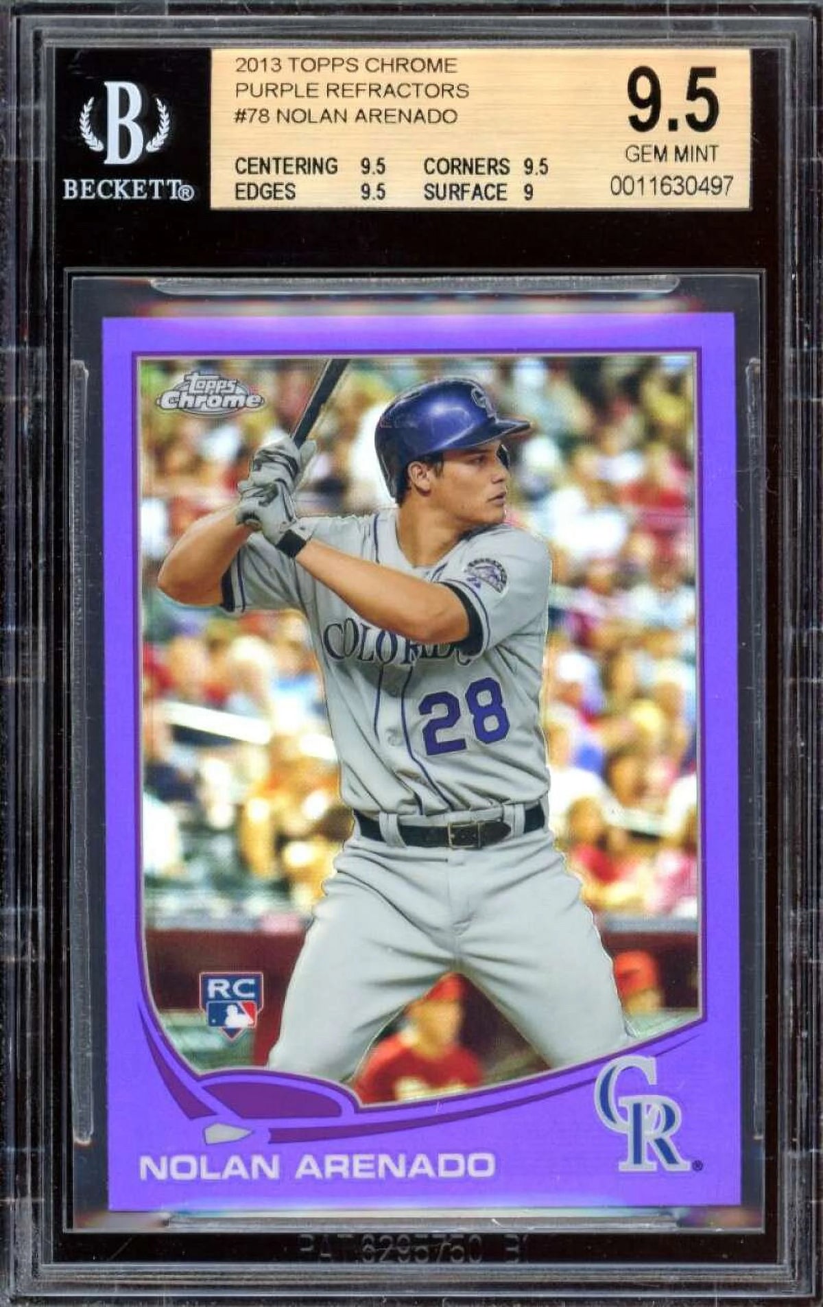 Rookie Card 2013 Topps Chrome Purple Refractors #78 E830