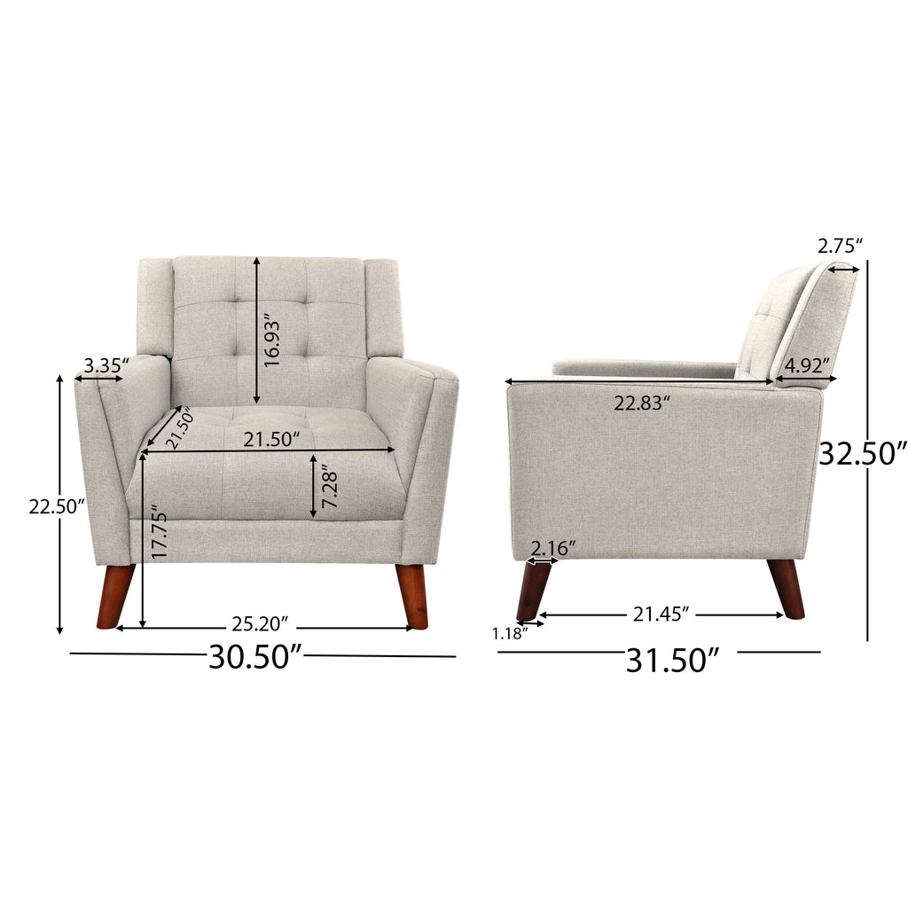 Fabric Arm Chair and Loveseat Set P720