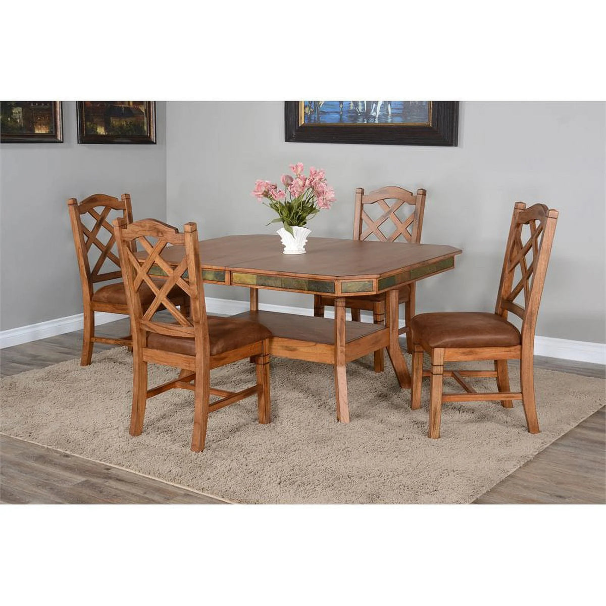 Rustic Oak Wood Chair X88832
