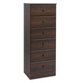 Black 6 Drawer Dresser C17662