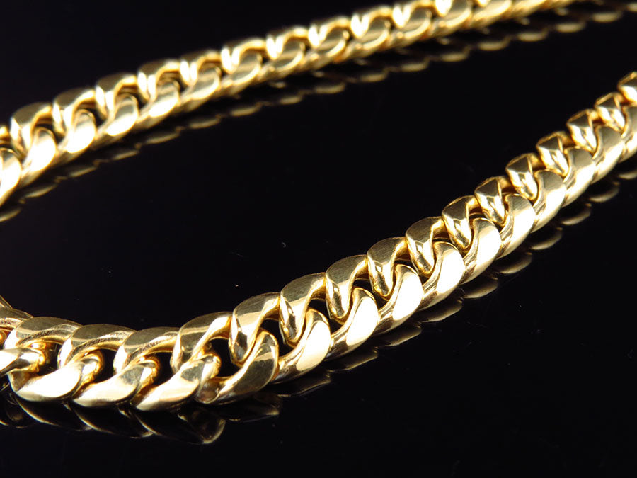 10K Yellow Gold Miami Cuban Link Chain Necklace 24-30" D821