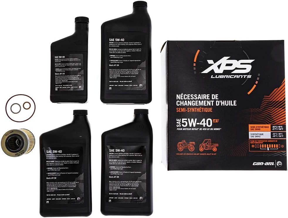 Can-Am Off-Road 4T 5W-40 Synthetic Blend Oil Change Kit Pack of 2 Q71617