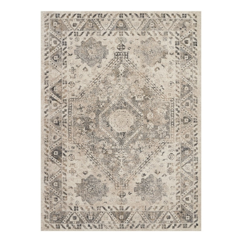 Cream Grey Area Rug R8322