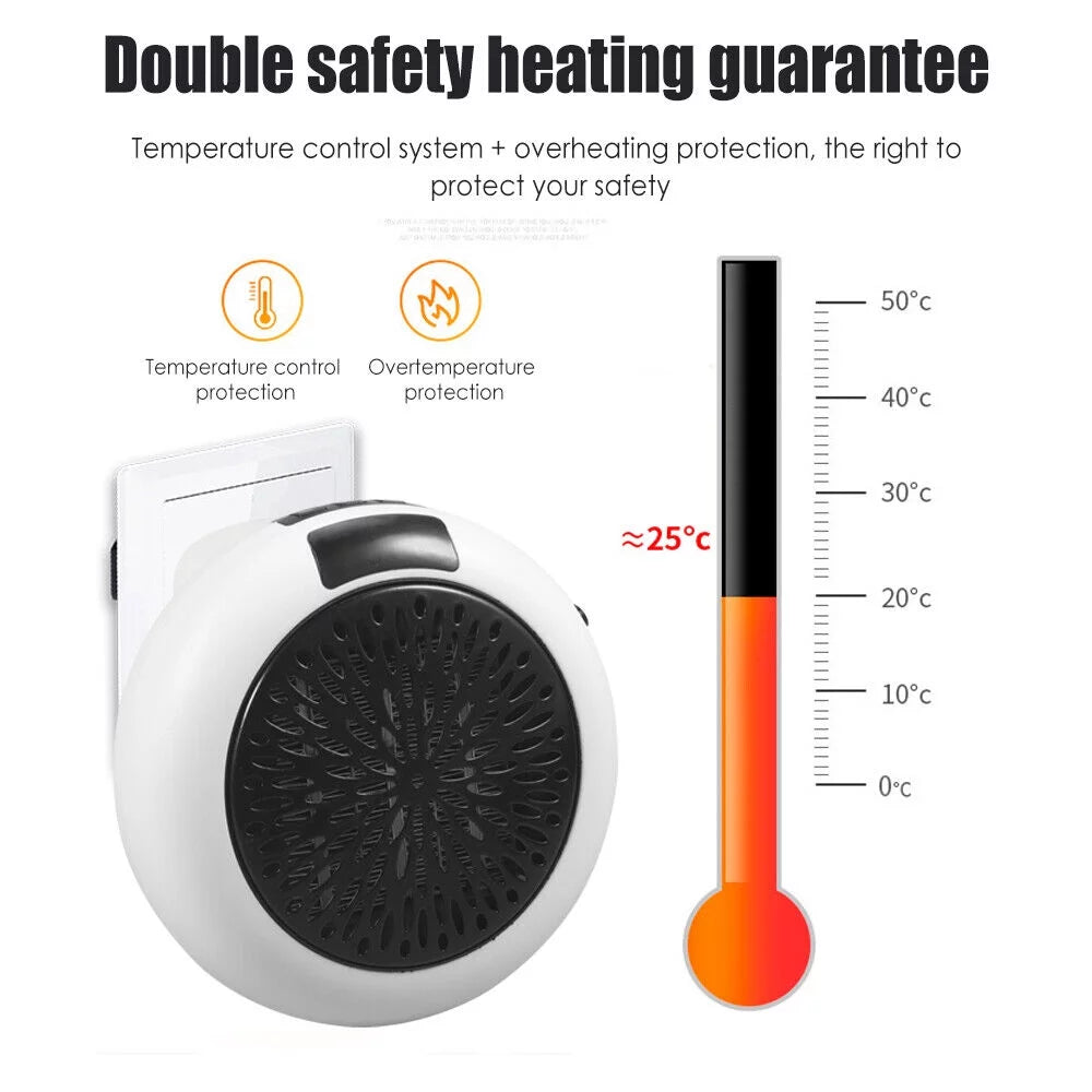 900W White Digital Thermostat Electric Heater H156