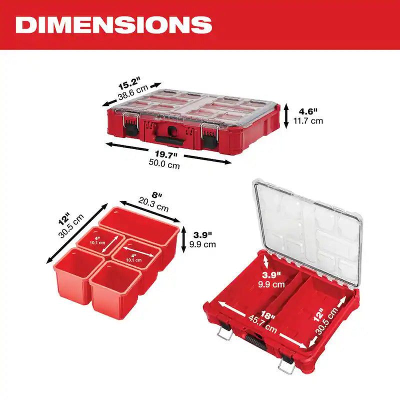 Impact Resistant 11-Compartment Small Parts Organizer L372411