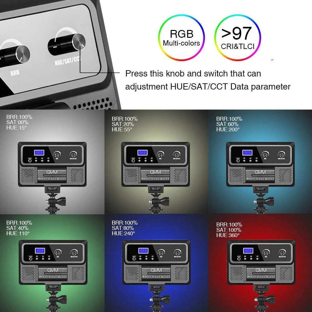 RGB LED Camera Light Video Lights T384