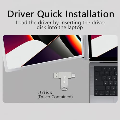 Portable Monitor 15.6inch FHD 1080P USB C HDMI Ultra-Slim IPS Display with Smart Cover & Speakers I864