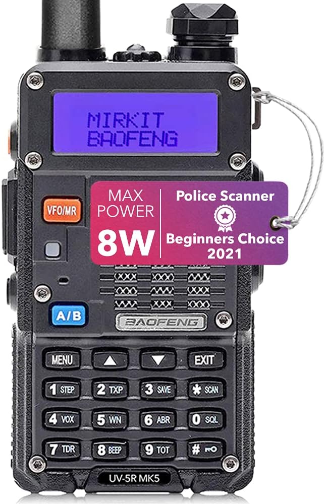 4X Ham Radios 8 Watt Max Power with Lanyards 1800 mAh Li-ion Battery and Programming Cable W937