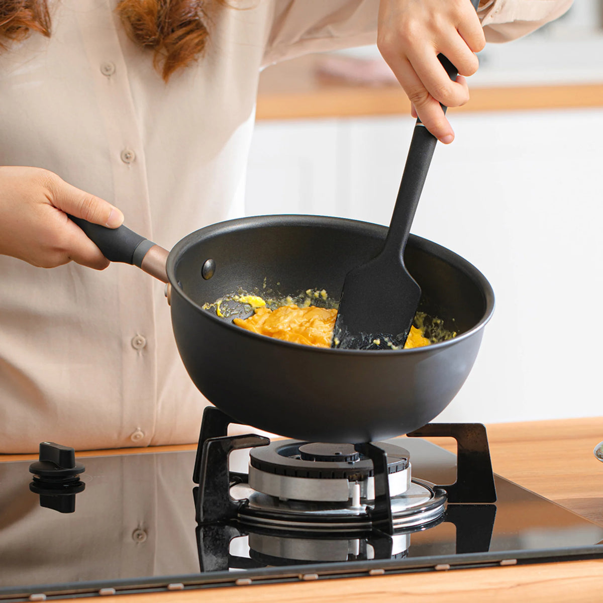 3-Quart Matte Black Hard Anodized Nonstick Sauce Pan P29992