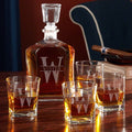 Personalized Decanter Set with Whiskey Glasses I982