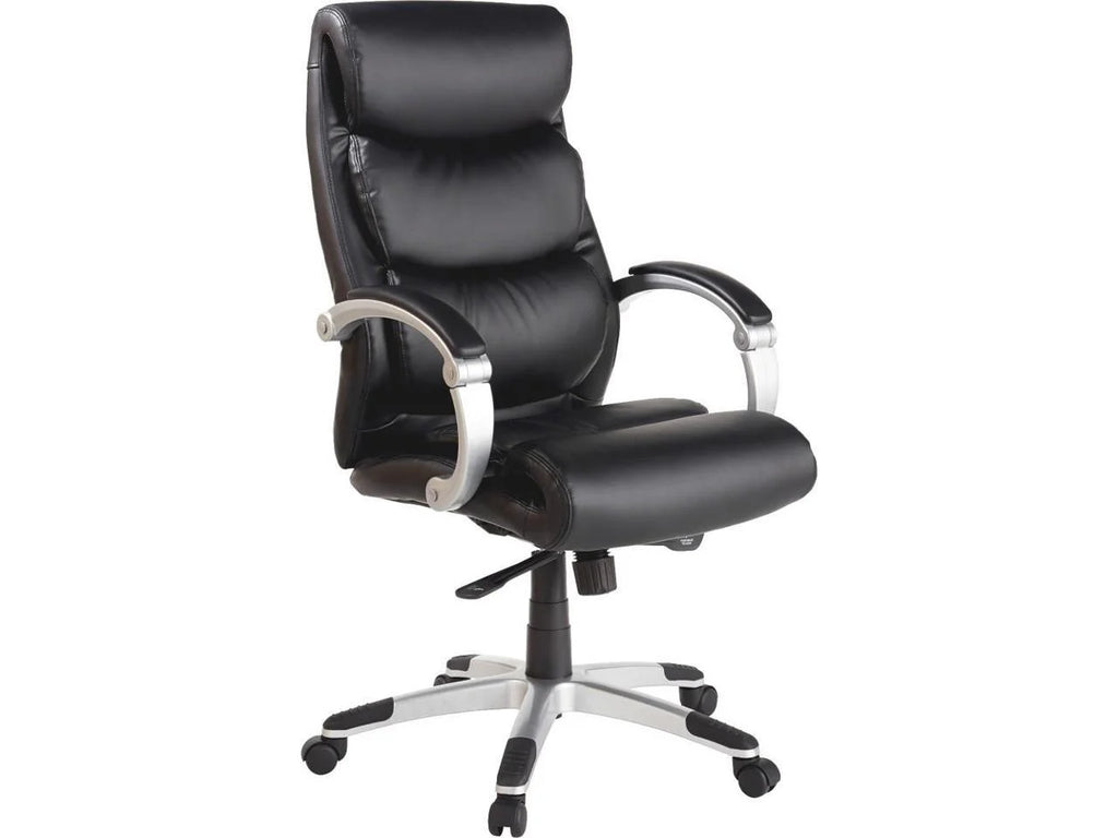 High-Back Leather Chair with Flex Arms H20329