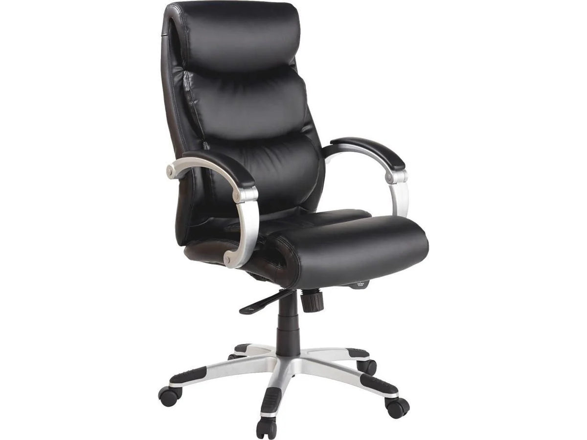 High-Back Leather Chair with Flex Arms H20329