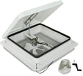 14 RV Roof Vent Cover Kit White Lid with 12V RV Vent Fan 6 Blades Z37187