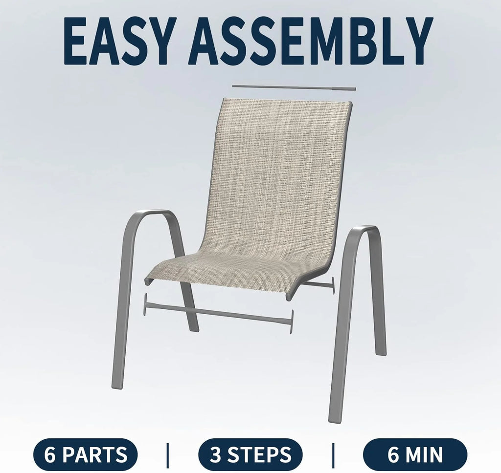 Brown Set of 4 Stackable Patio Chairs Q174547