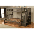 Twin/Full Wood Bunk Bed with Storage and Stairs D50899