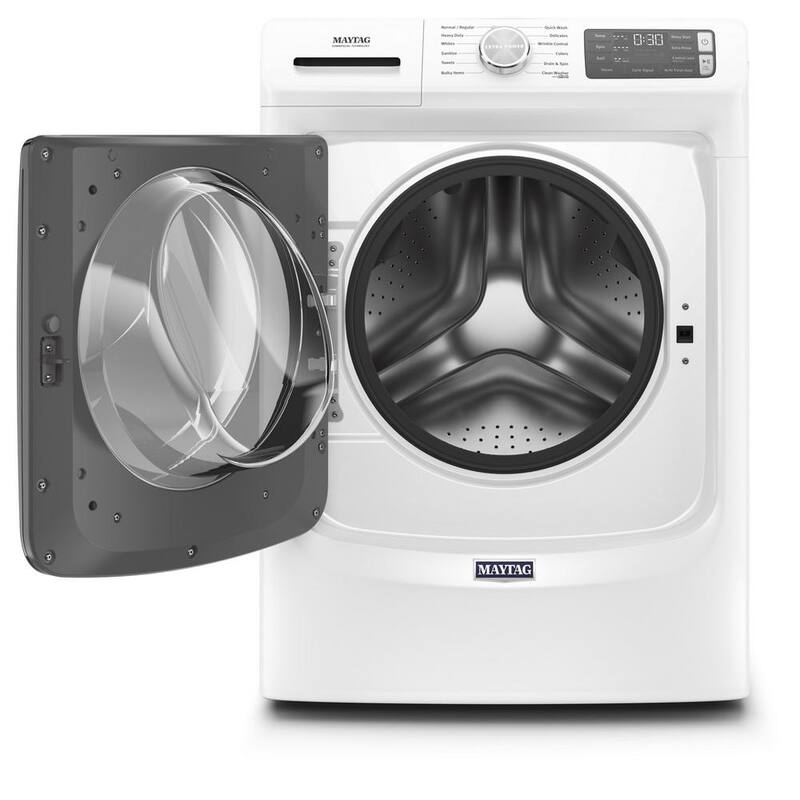 White Front Load Washing Machine with Steam H2240