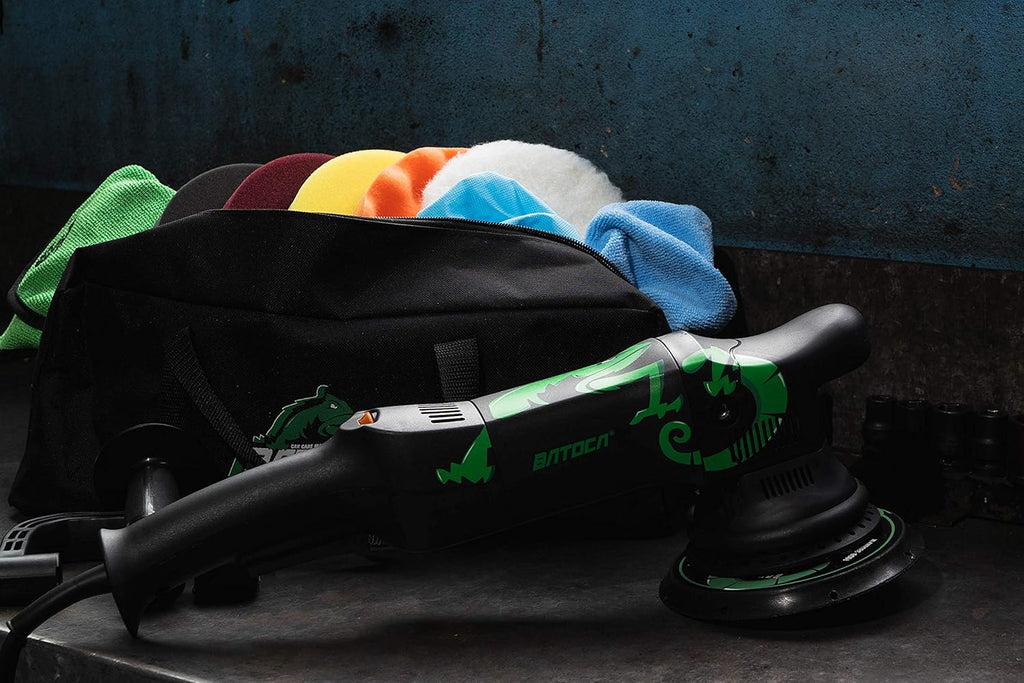 Dual Action Random Orbital Car Buffer Polisher with Foam and Wool Pads I803